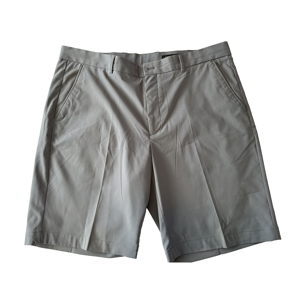 Greg Norman Golf Shorts Size 38 Grey Polyester/Spandex Flat Front